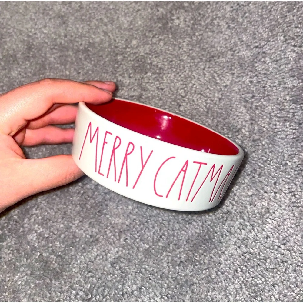 Rae Dunn Merry Catmas 🐱 Ceramic Cat Bowl NWT